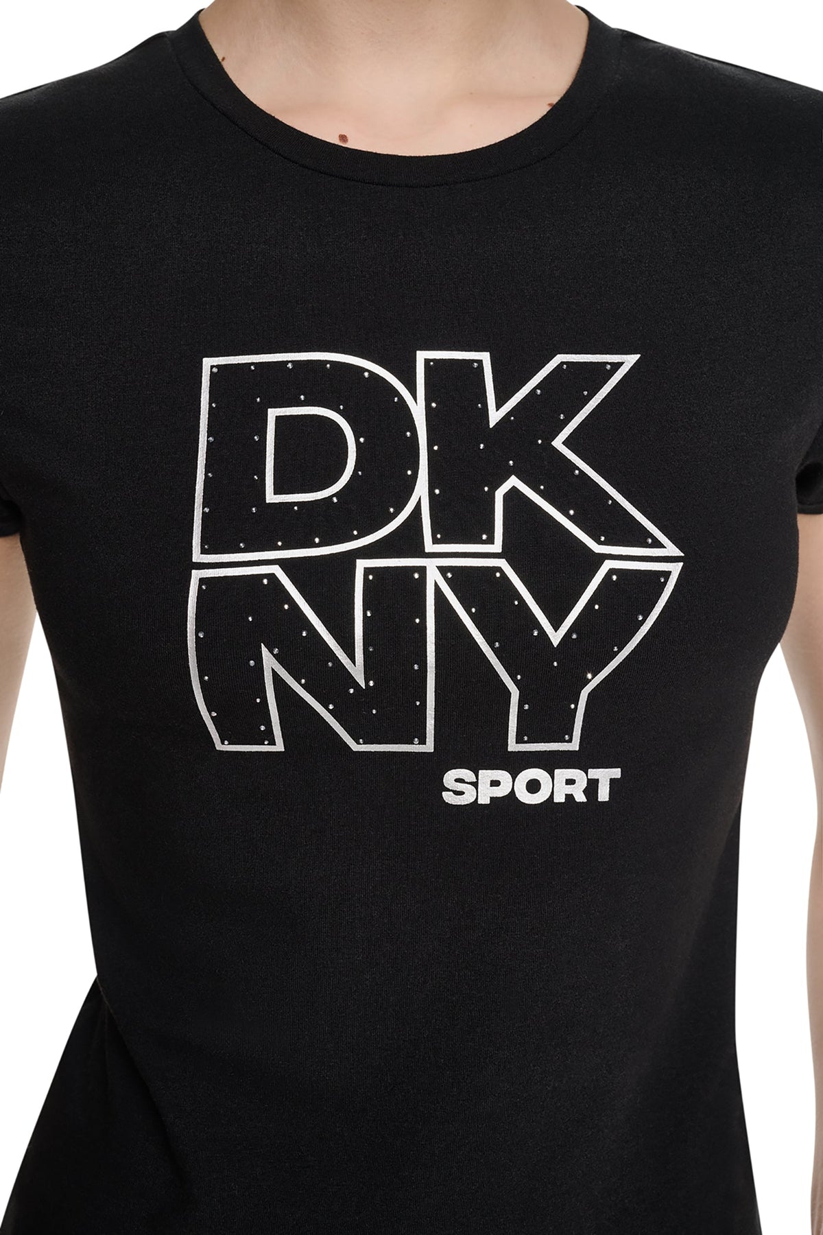 CRYSTAL METALLIC LOGO BABY TEE