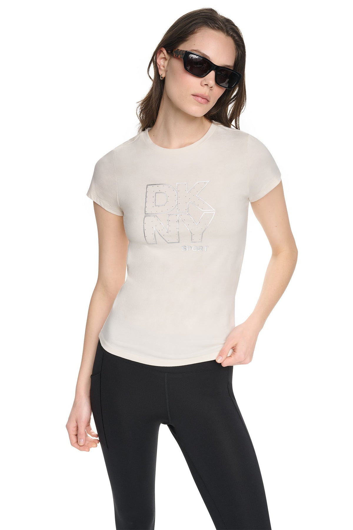 CRYSTAL METALLIC LOGO BABY TEE
