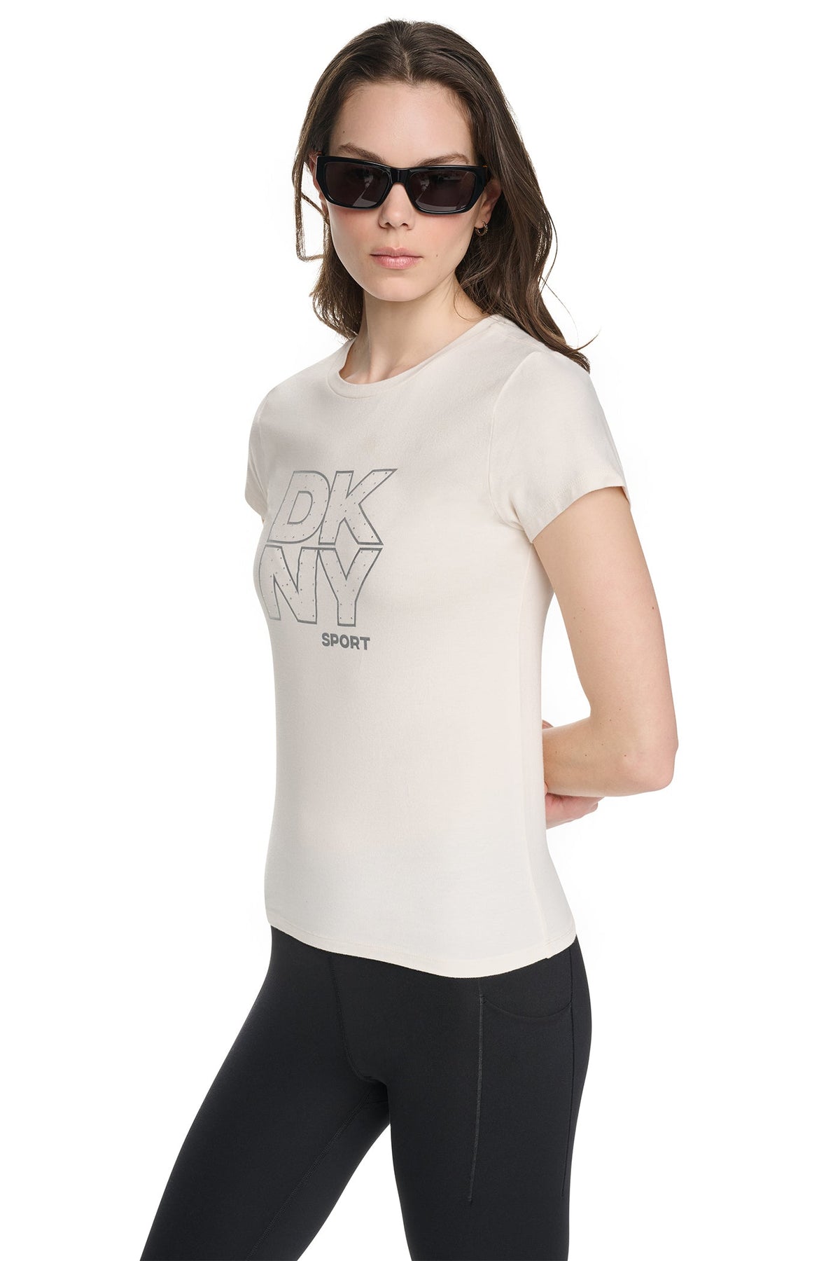 CRYSTAL METALLIC LOGO BABY TEE