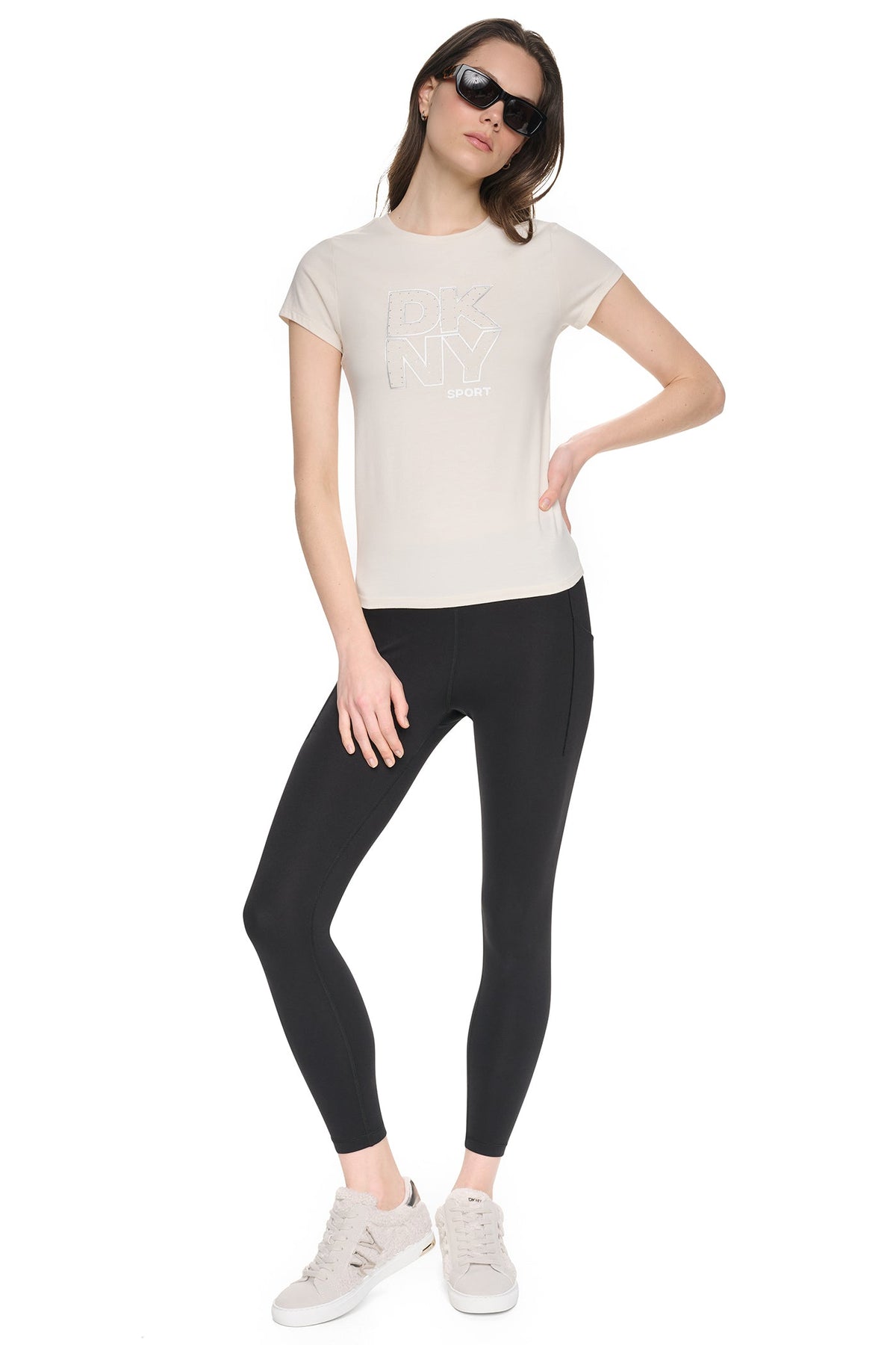 CRYSTAL METALLIC LOGO BABY TEE
