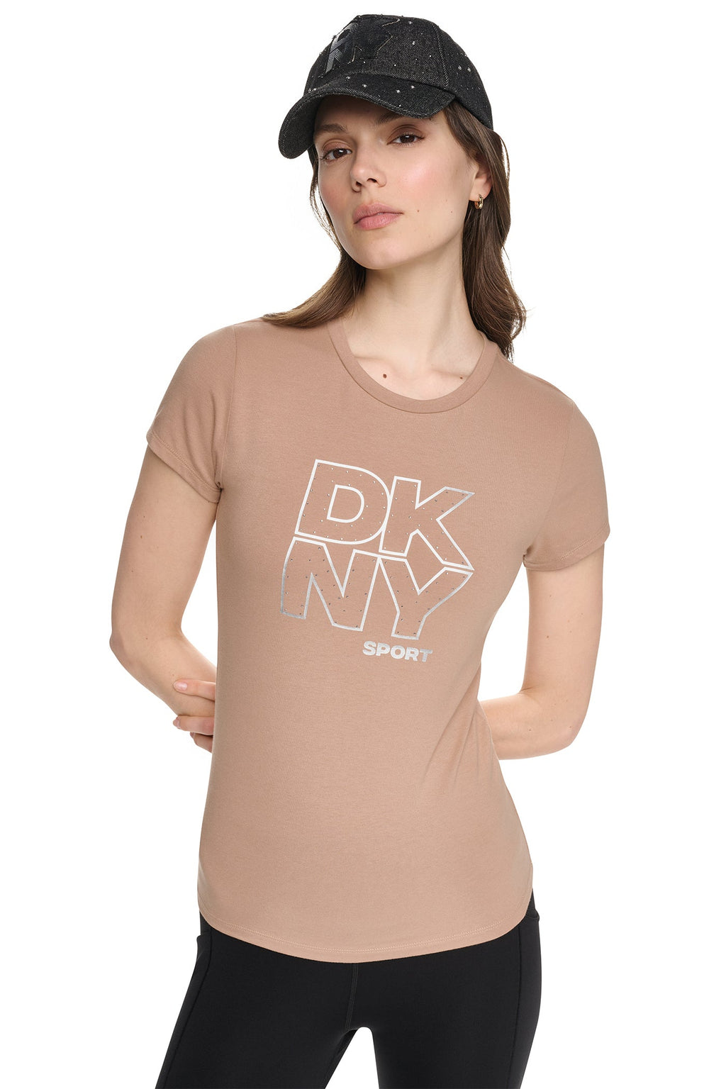 CRYSTAL METALLIC LOGO BABY TEE