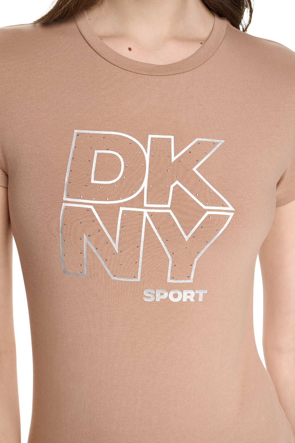 CRYSTAL METALLIC LOGO BABY TEE