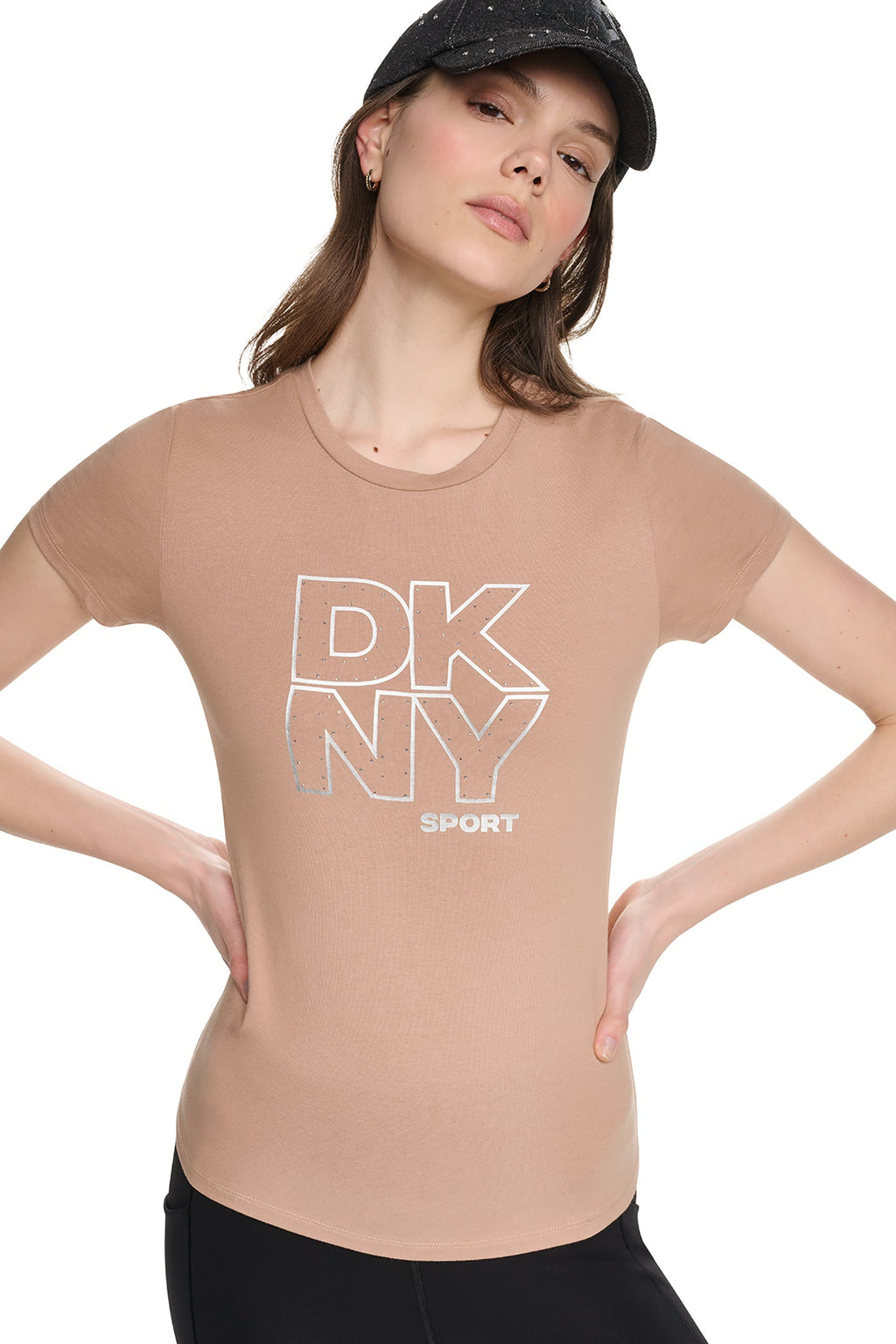 CRYSTAL METALLIC LOGO BABY TEE