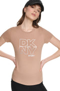 CRYSTAL METALLIC LOGO BABY TEE