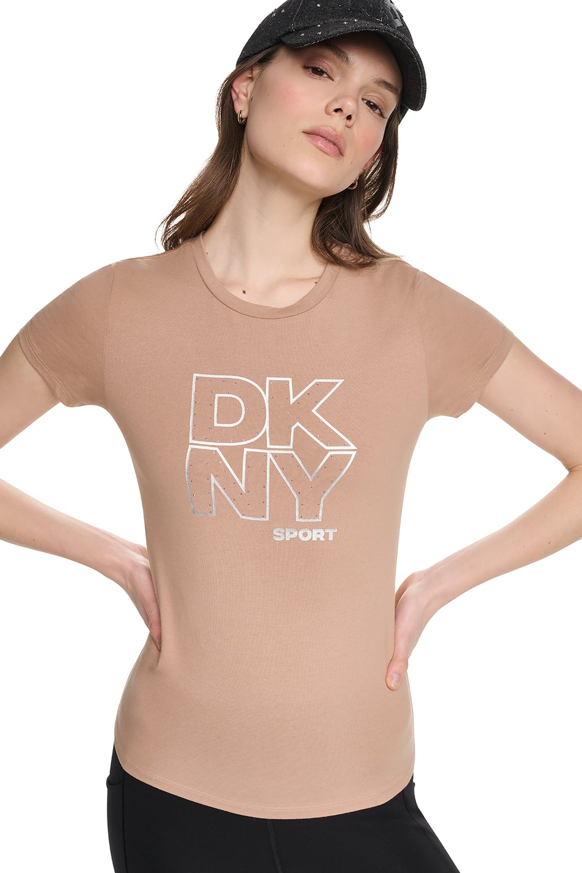 CRYSTAL METALLIC LOGO BABY TEE
