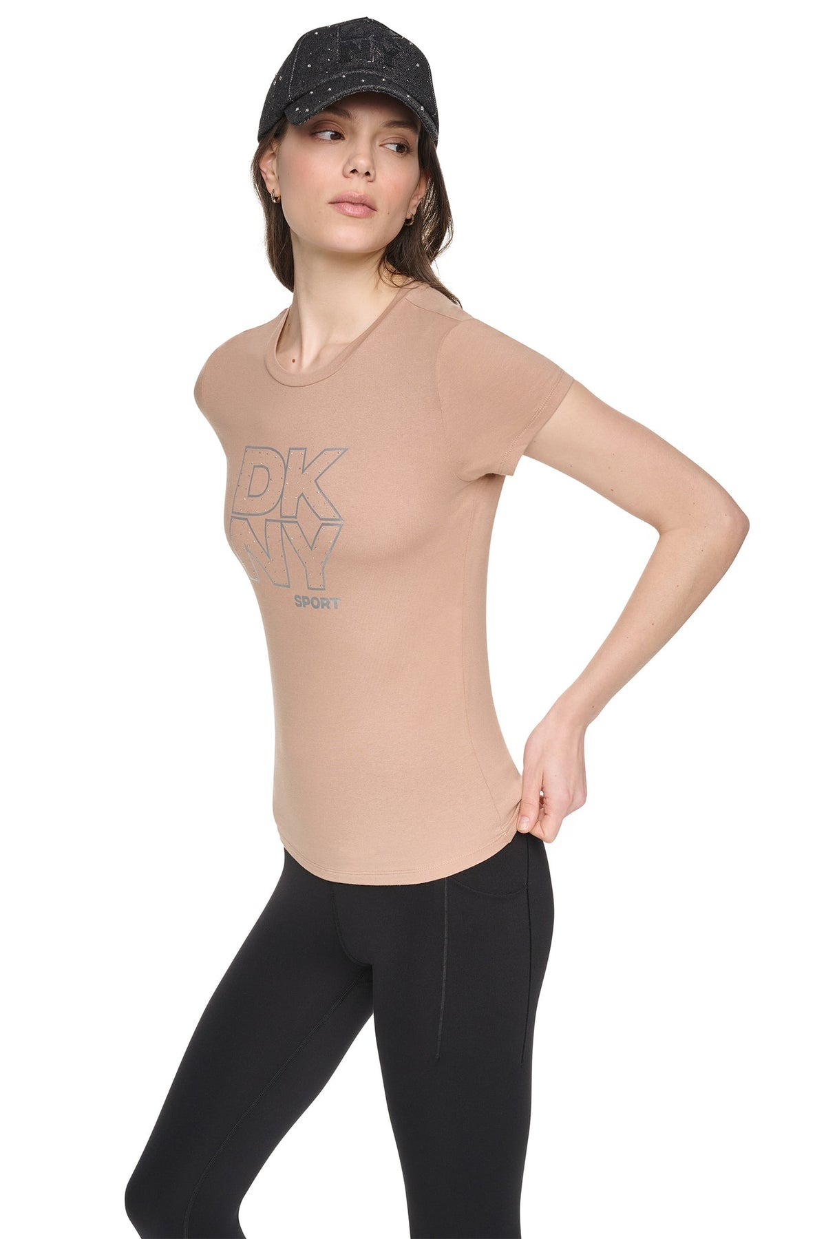 CRYSTAL METALLIC LOGO BABY TEE