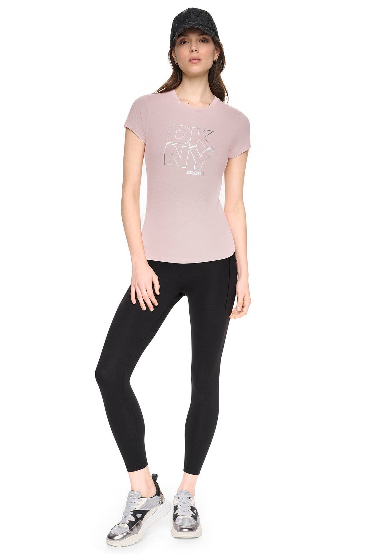 CRYSTAL METALLIC LOGO BABY TEE