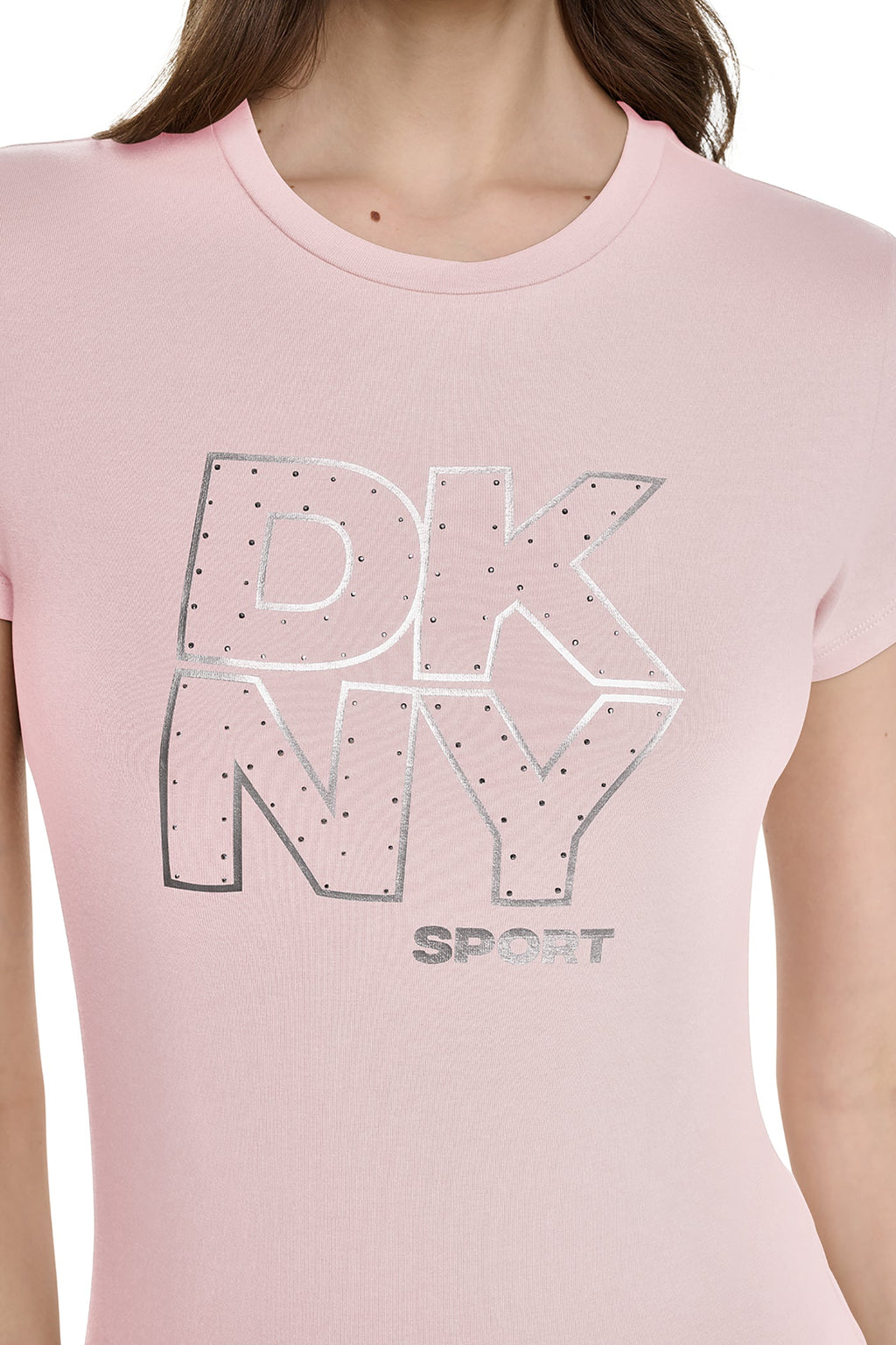 CRYSTAL METALLIC LOGO BABY TEE