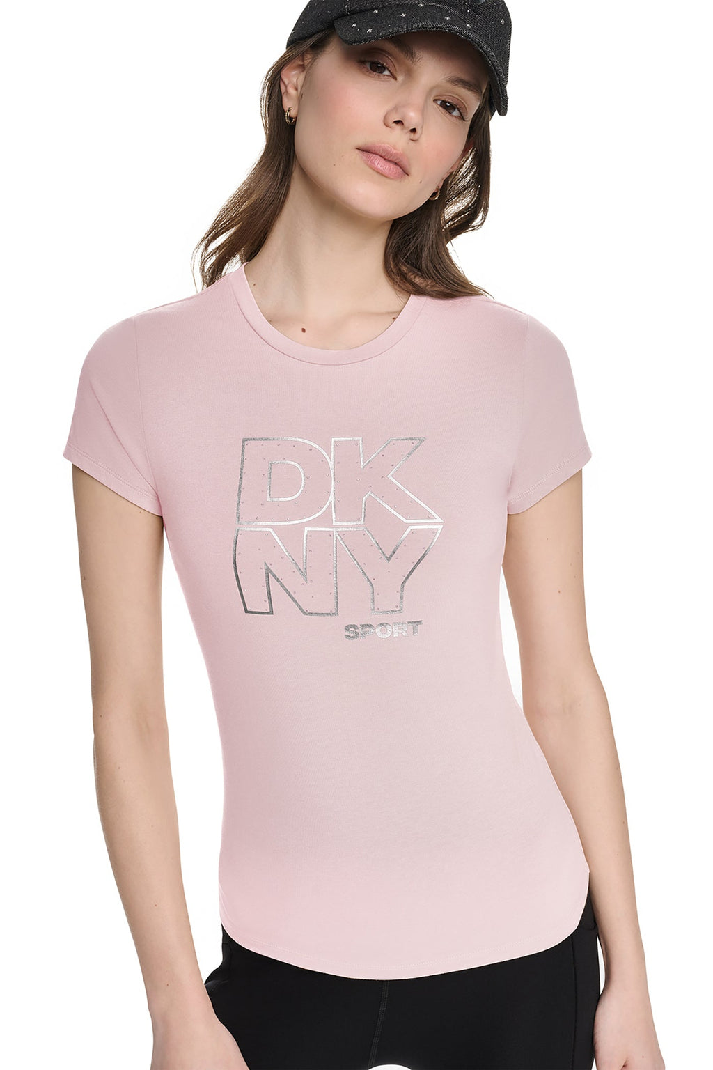 CRYSTAL METALLIC LOGO BABY TEE