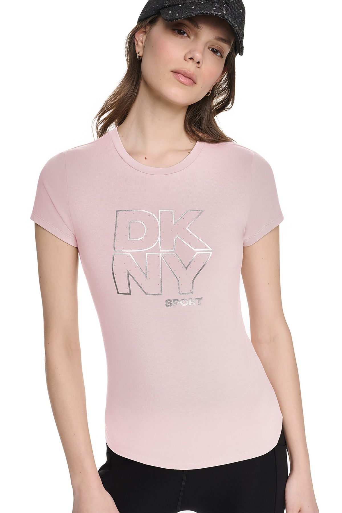 CRYSTAL METALLIC LOGO BABY TEE