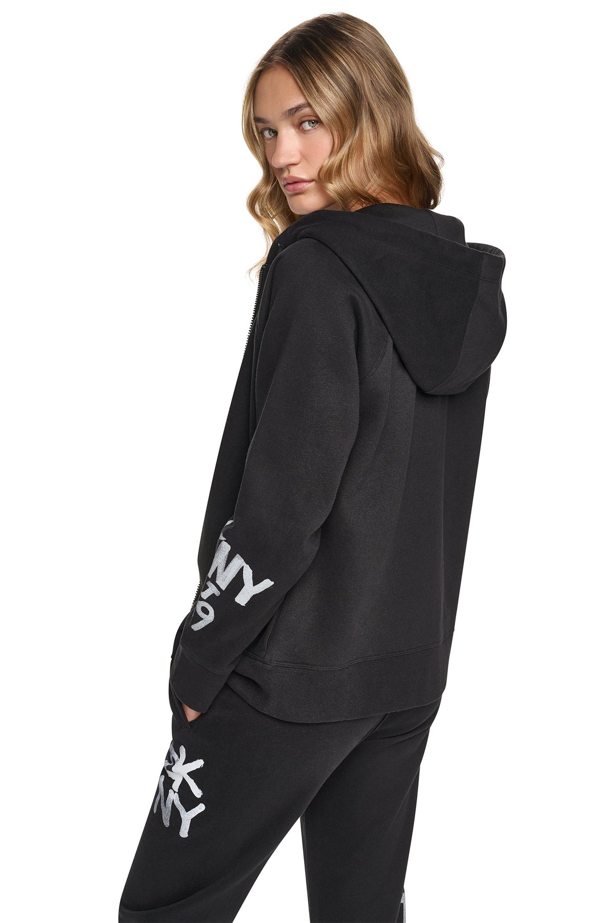 GRAFFITI RHINESTONE FULL-ZIP HOODIE