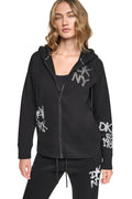 GRAFFITI RHINESTONE FULL-ZIP HOODIE