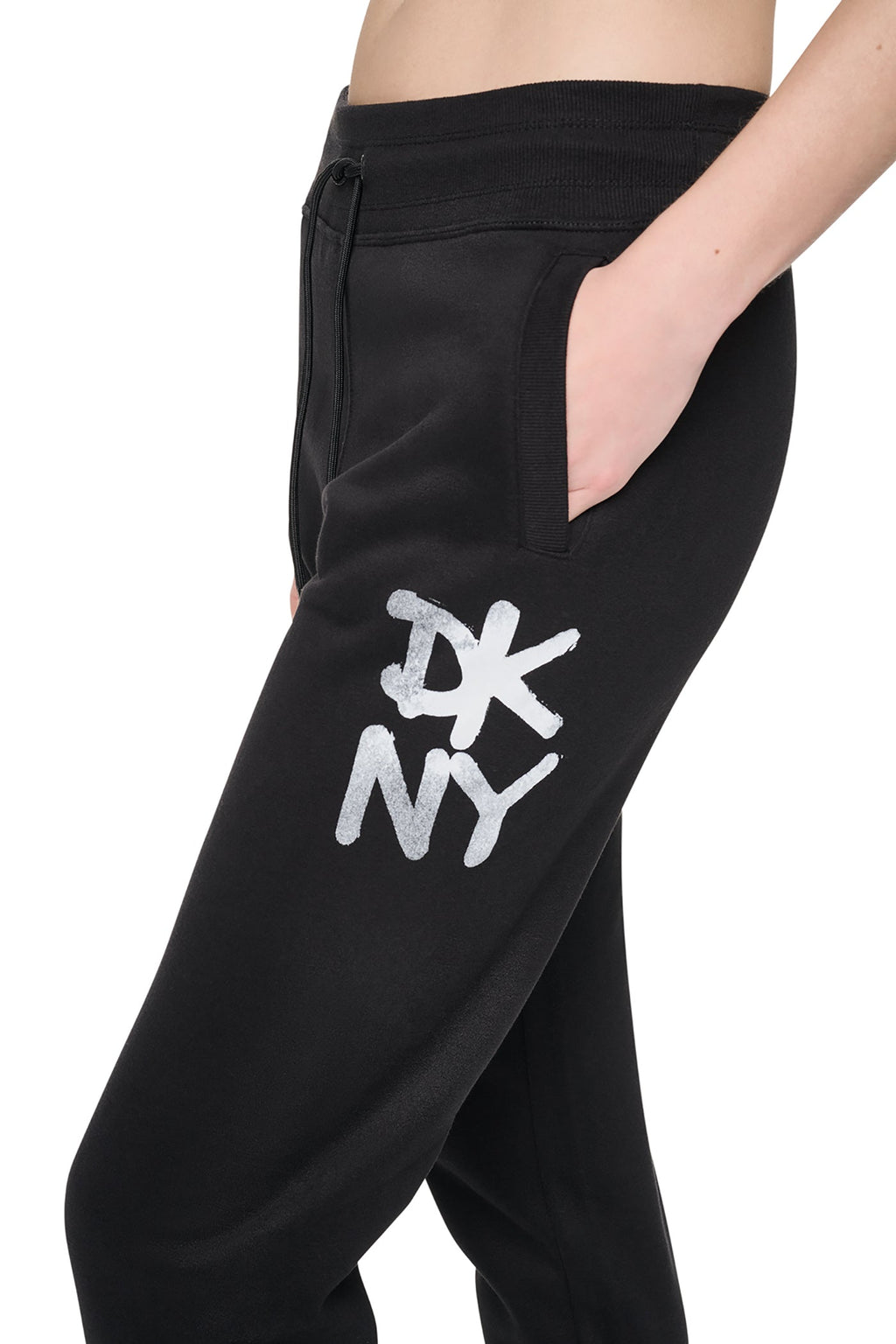 MID-RISE GRAFFITI RHINESTONE LOGO JOGGER