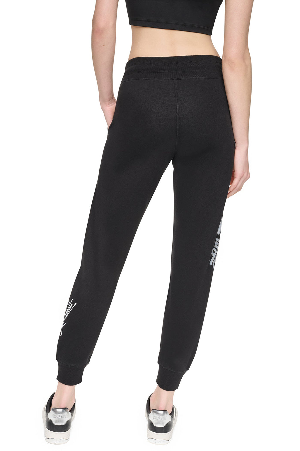 MID-RISE GRAFFITI RHINESTONE LOGO JOGGER