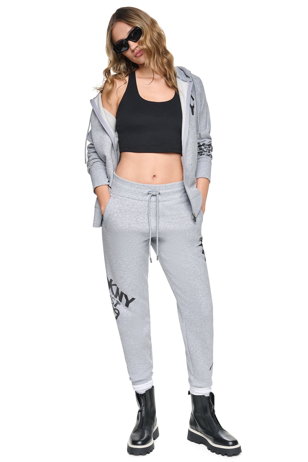 GRAFFITI RHINESTONE FULL-ZIP HOODIE
