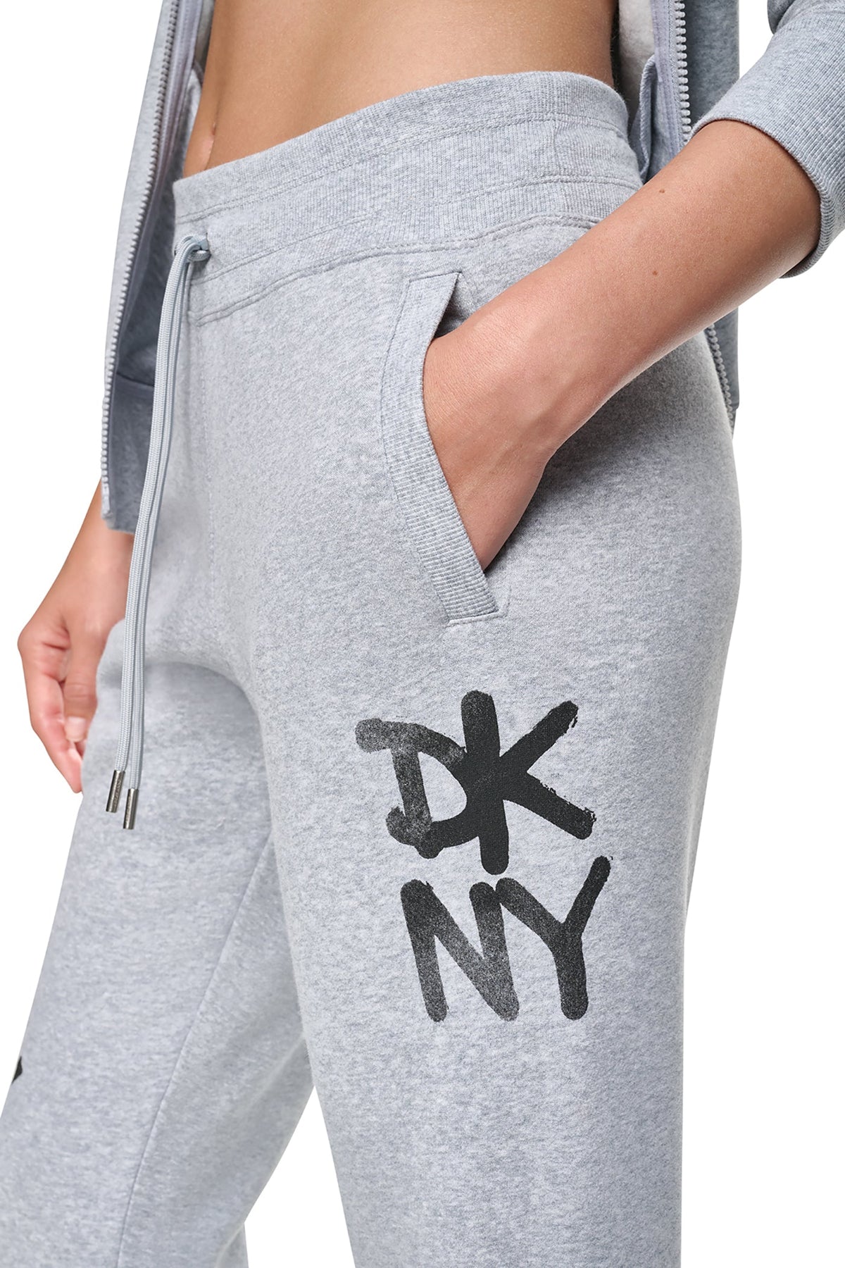 MID-RISE GRAFFITI RHINESTONE LOGO JOGGER
