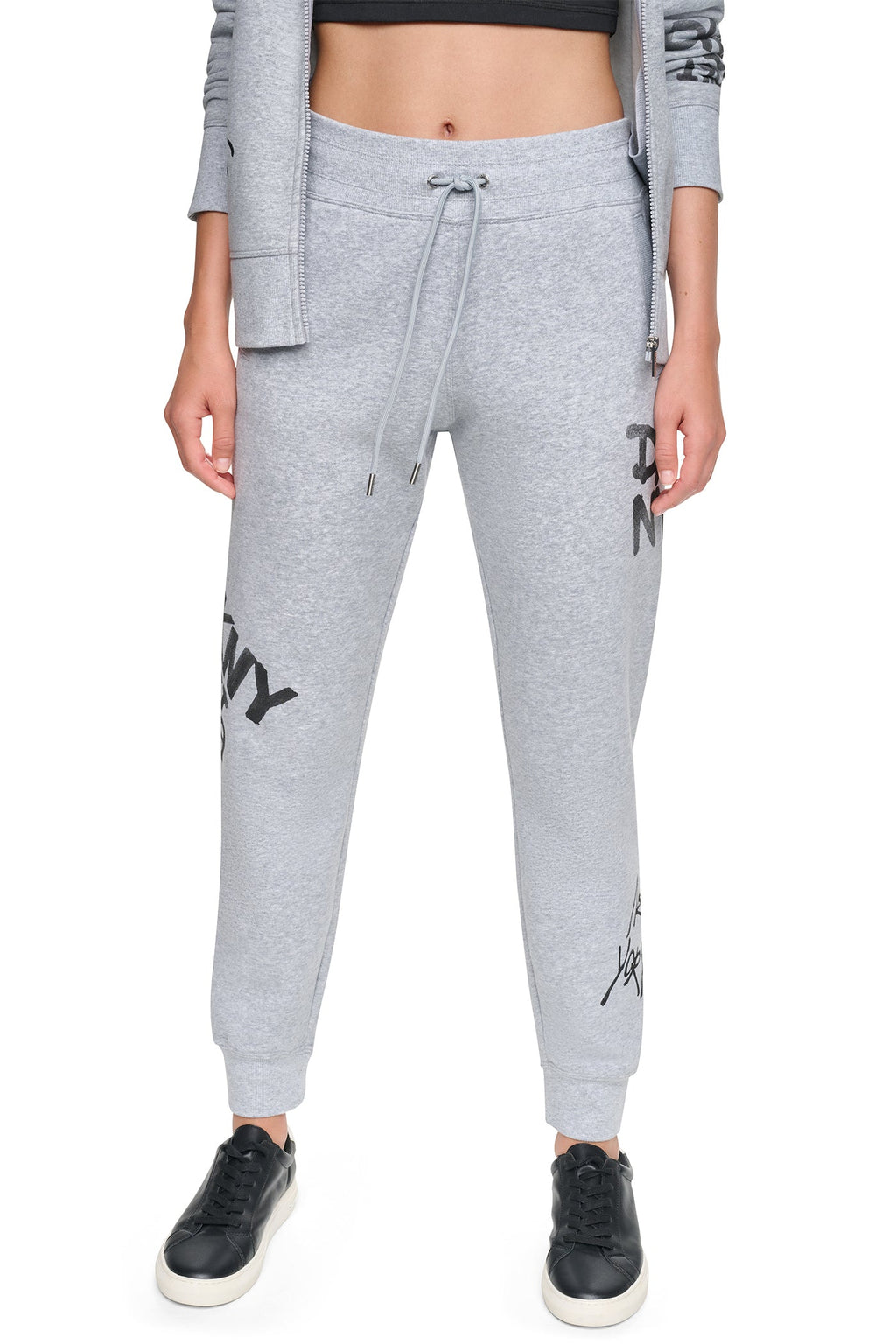 MID-RISE GRAFFITI RHINESTONE LOGO JOGGER