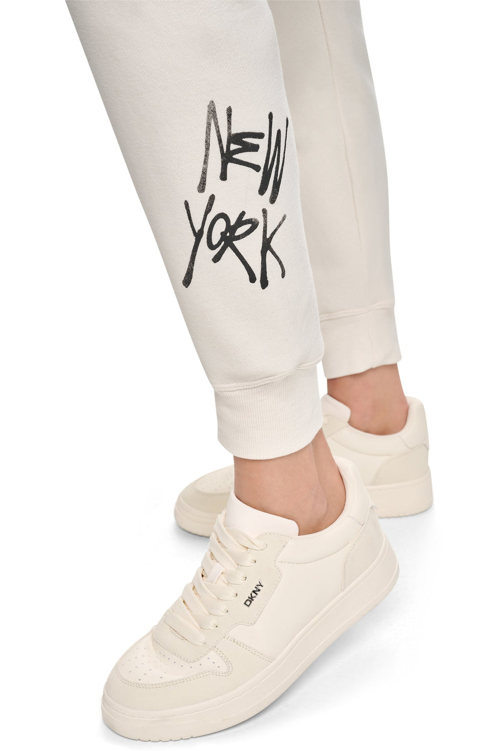 MID-RISE GRAFFITI RHINESTONE LOGO JOGGER