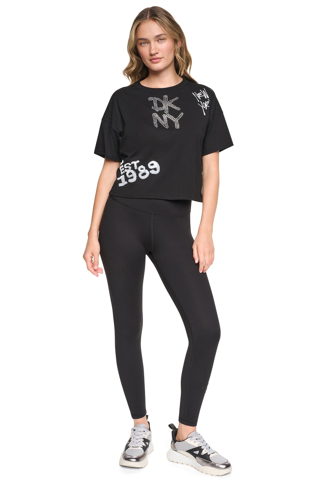 GRAFFITI RHINESTONE LOGO TEE