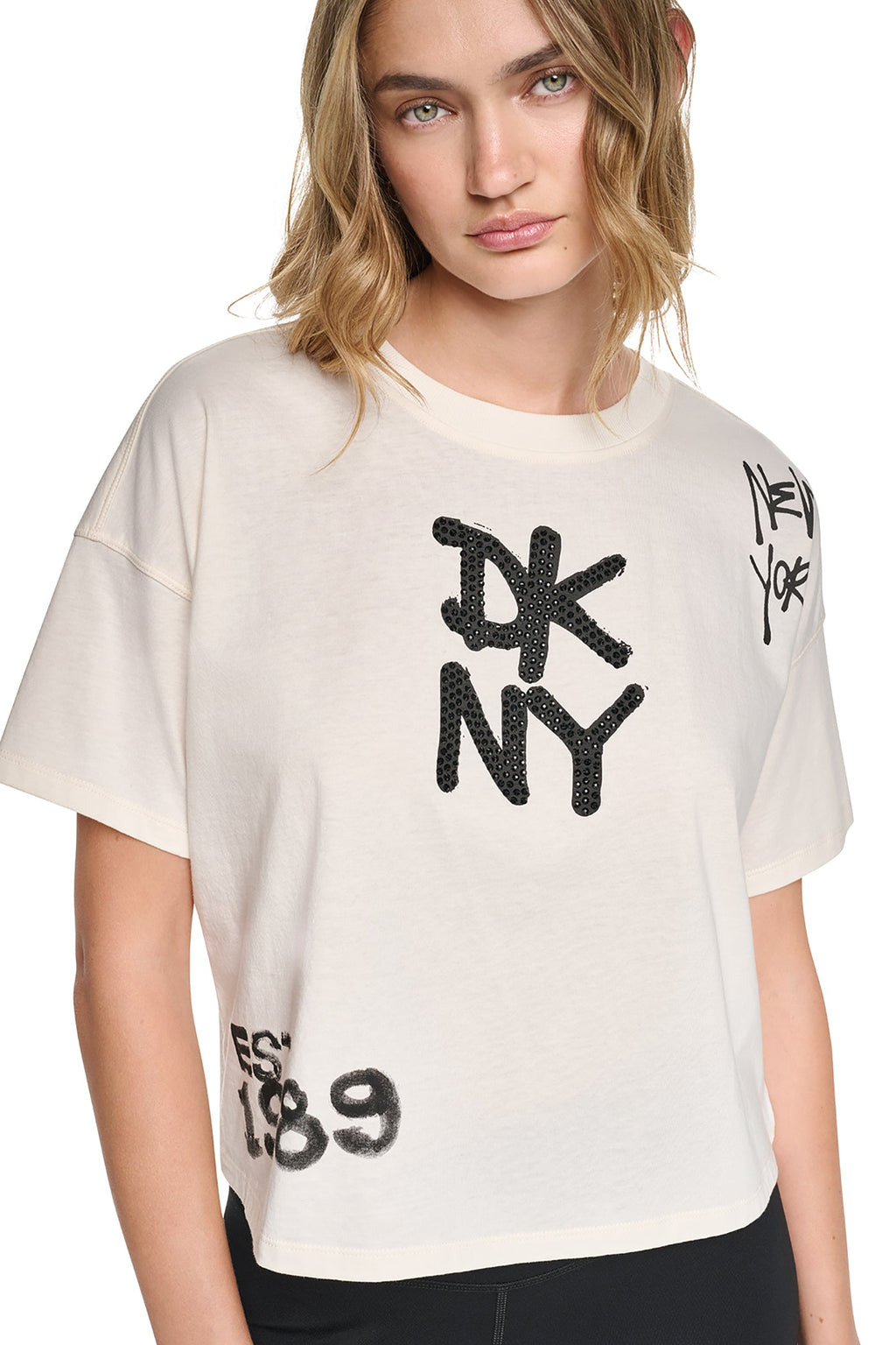 GRAFFITI RHINESTONE LOGO TEE