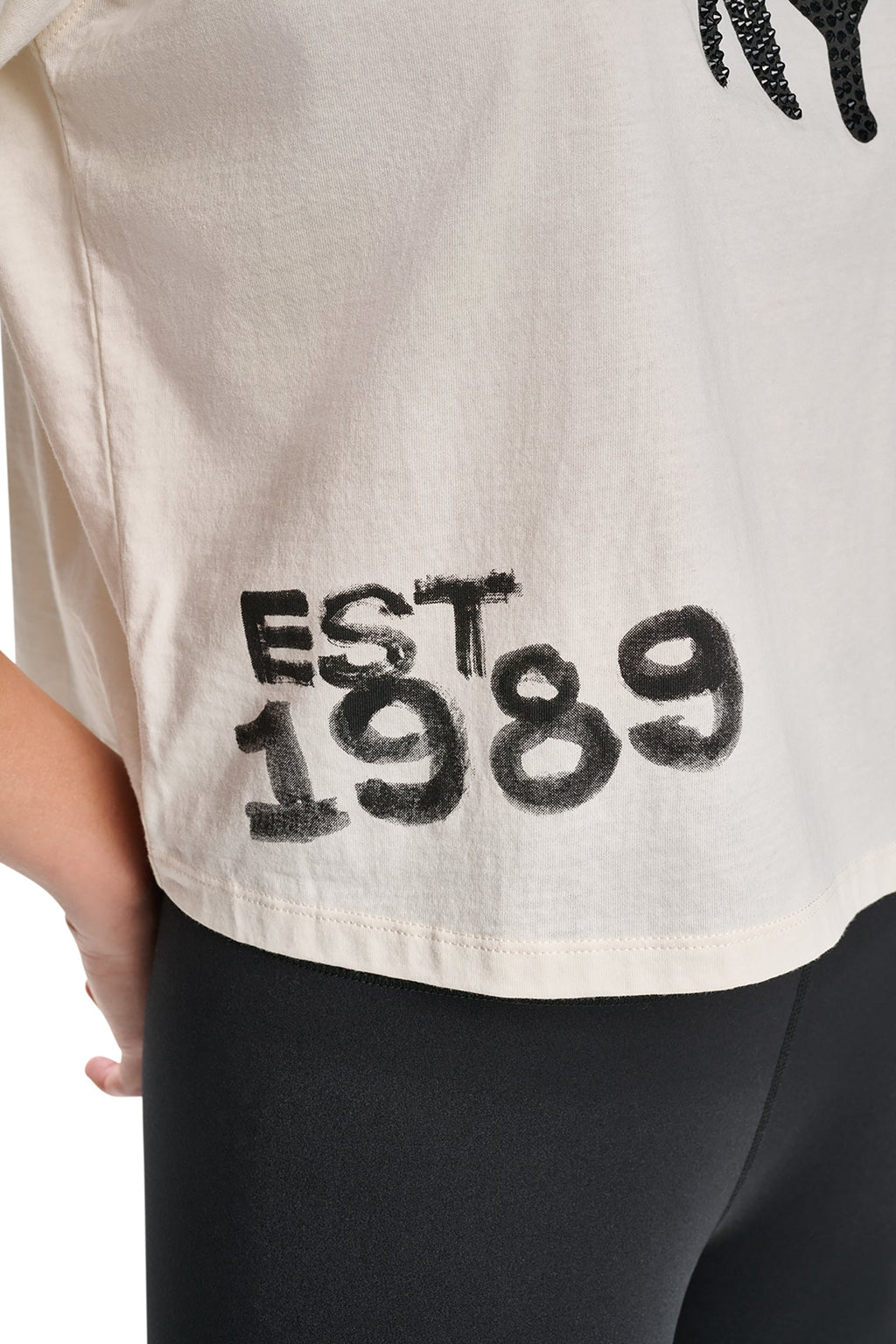 GRAFFITI RHINESTONE LOGO TEE