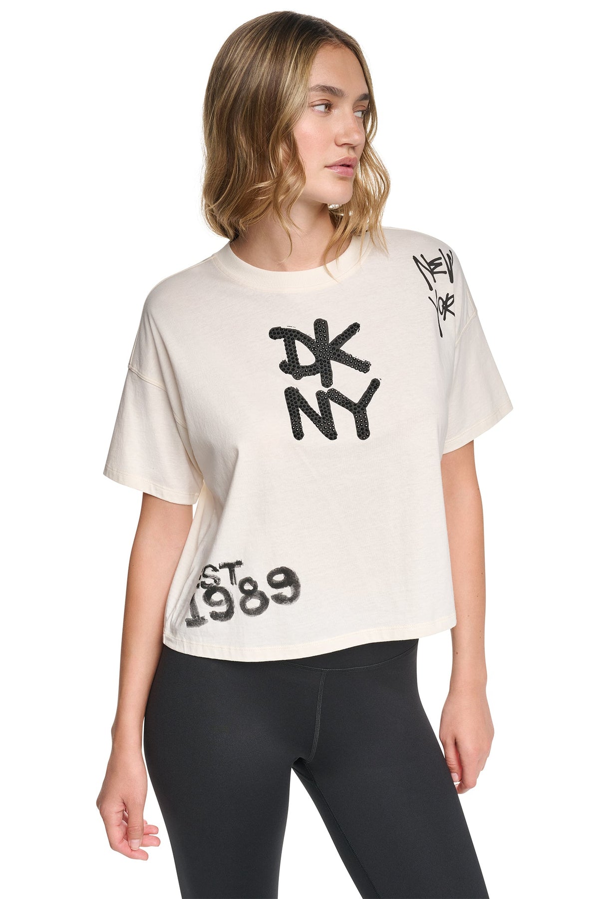 GRAFFITI RHINESTONE LOGO TEE