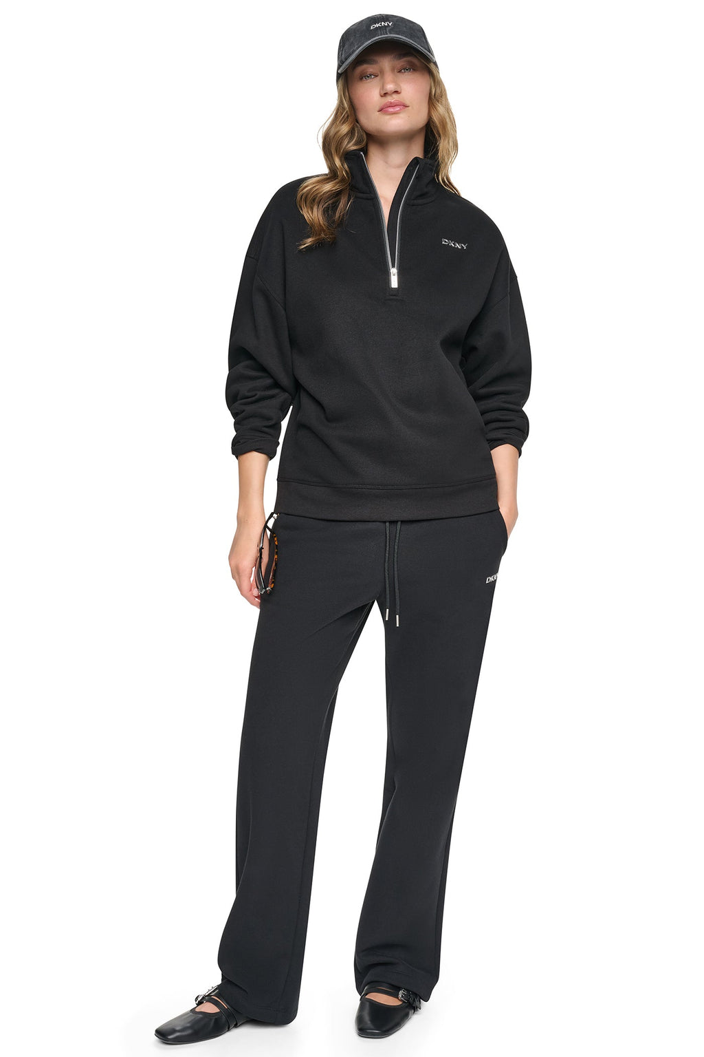 METALLIC BUBBLE 1/4 ZIP PULLOVER