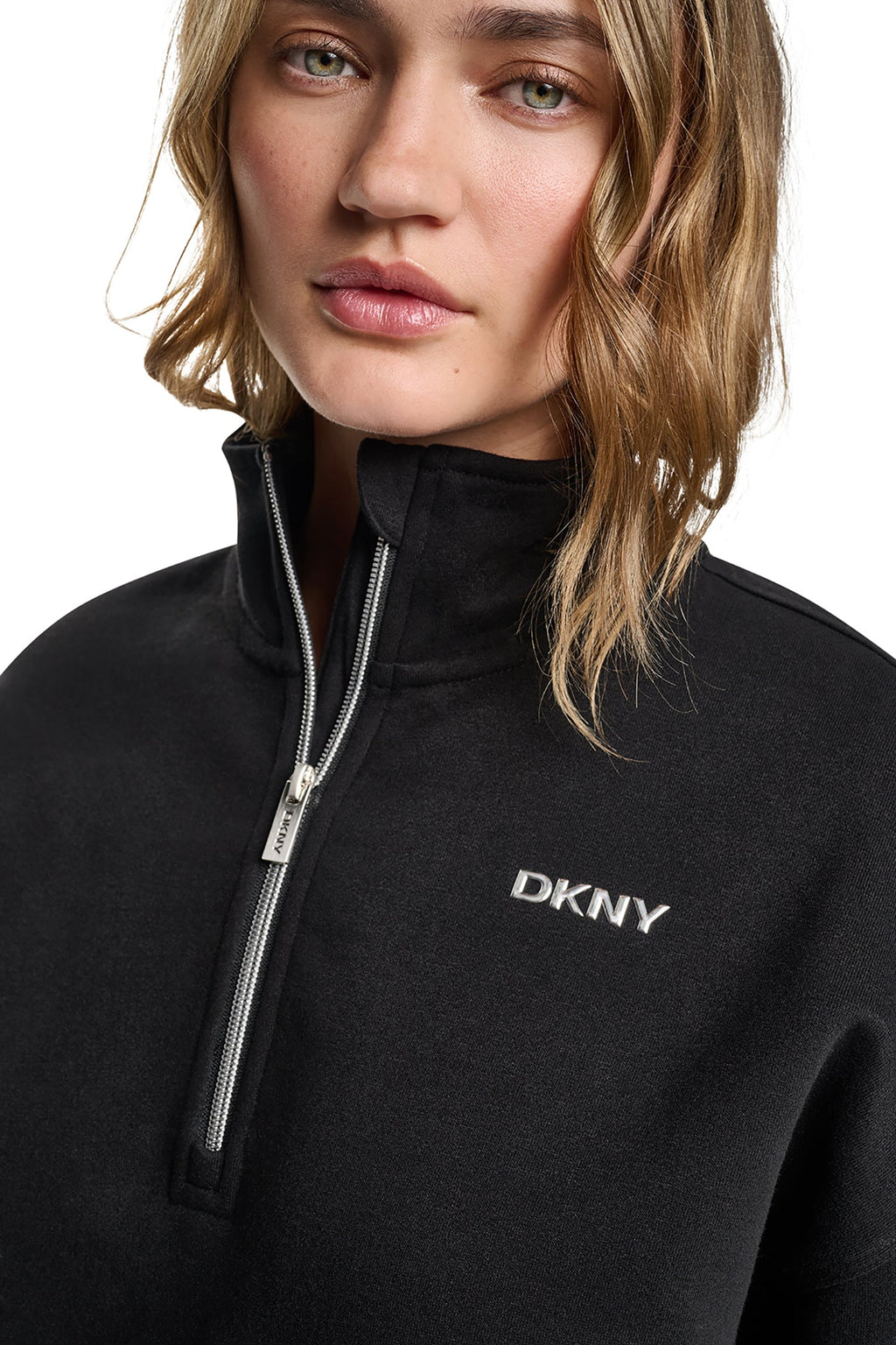 METALLIC BUBBLE 1/4 ZIP PULLOVER