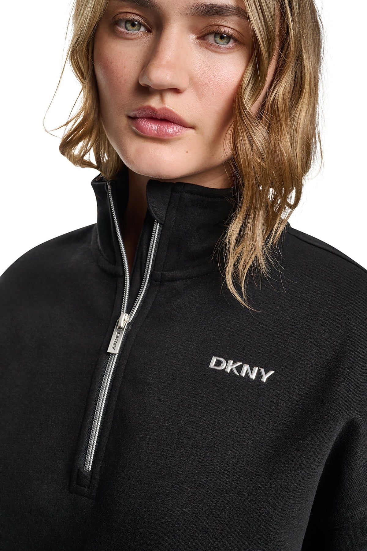 METALLIC BUBBLE 1/4 ZIP PULLOVER