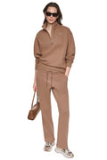 METALLIC BUBBLE 1/4 ZIP PULLOVER