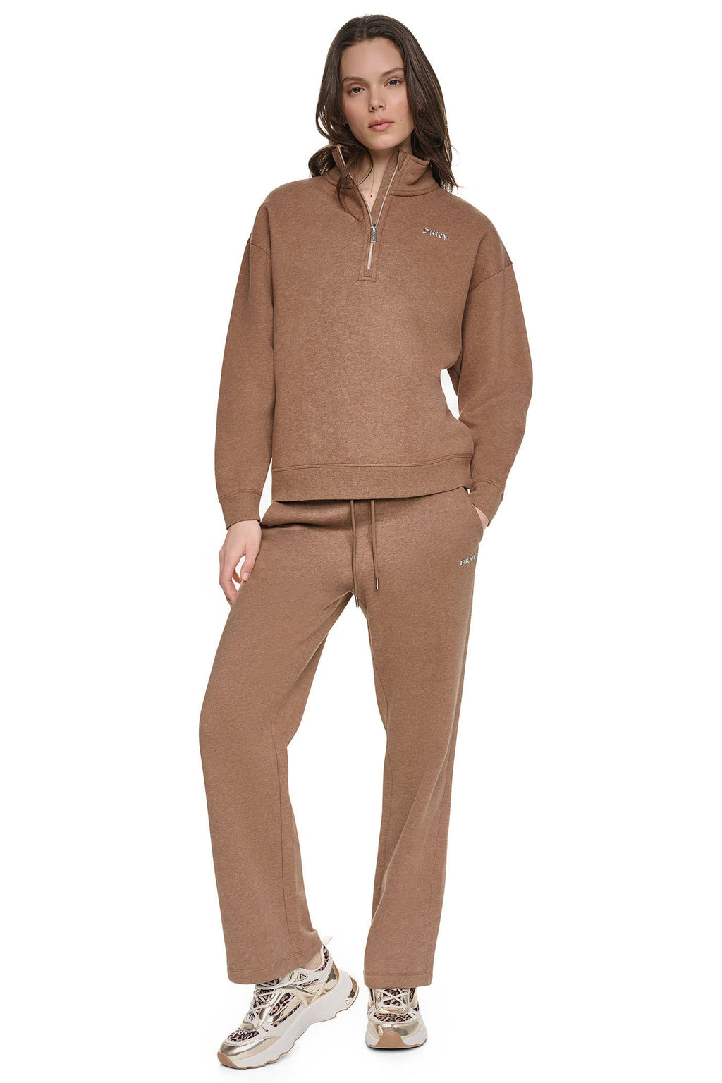 METALLIC BUBBLE 1/4 ZIP PULLOVER