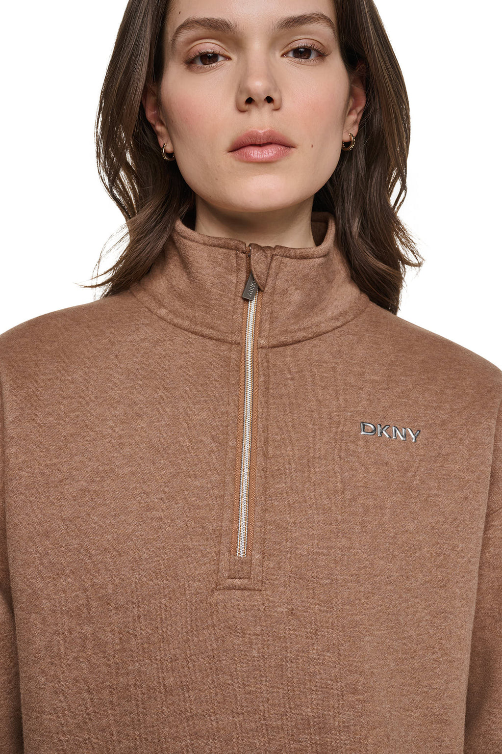 METALLIC BUBBLE 1/4 ZIP PULLOVER
