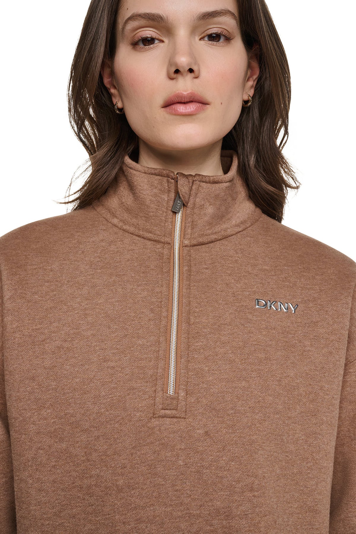 METALLIC BUBBLE 1/4 ZIP PULLOVER