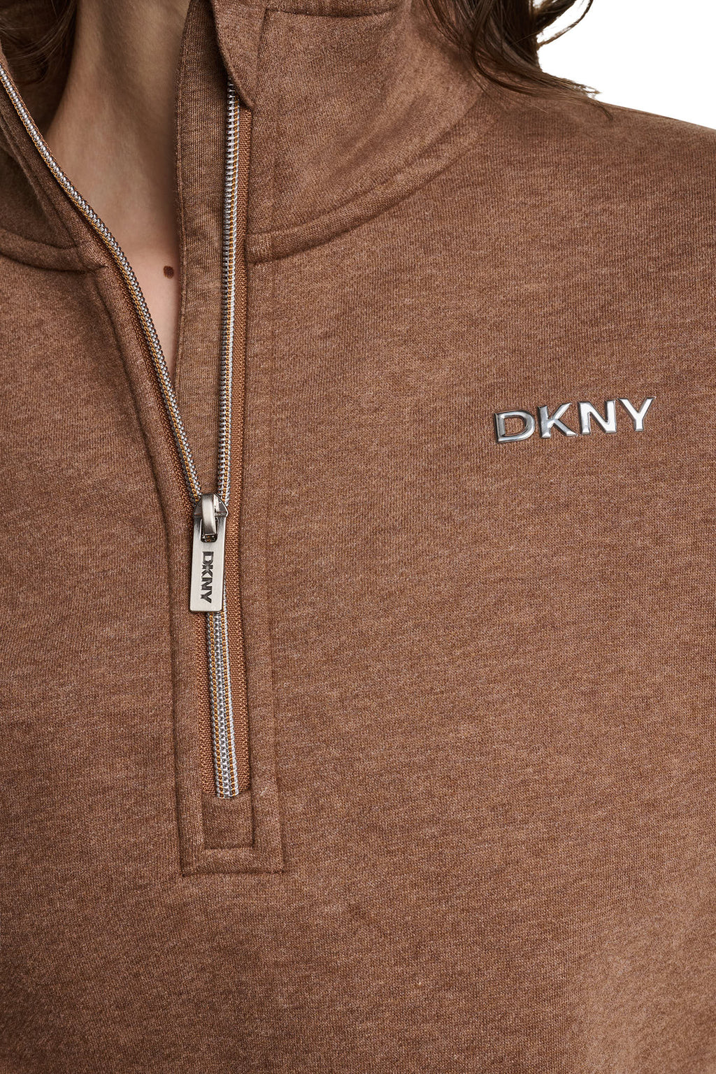 METALLIC BUBBLE 1/4 ZIP PULLOVER