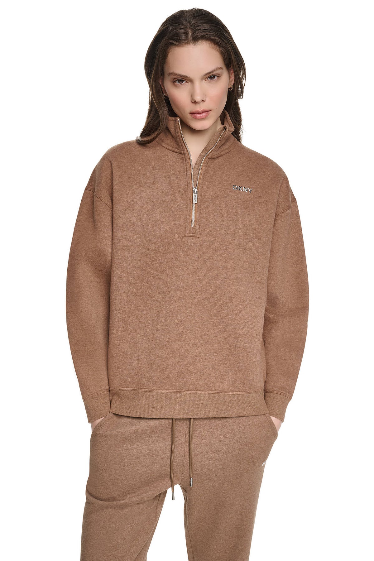 METALLIC BUBBLE 1/4 ZIP PULLOVER