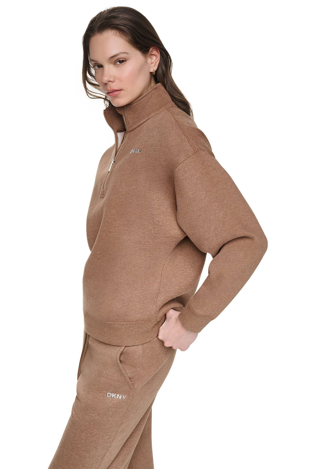 METALLIC BUBBLE 1/4 ZIP PULLOVER