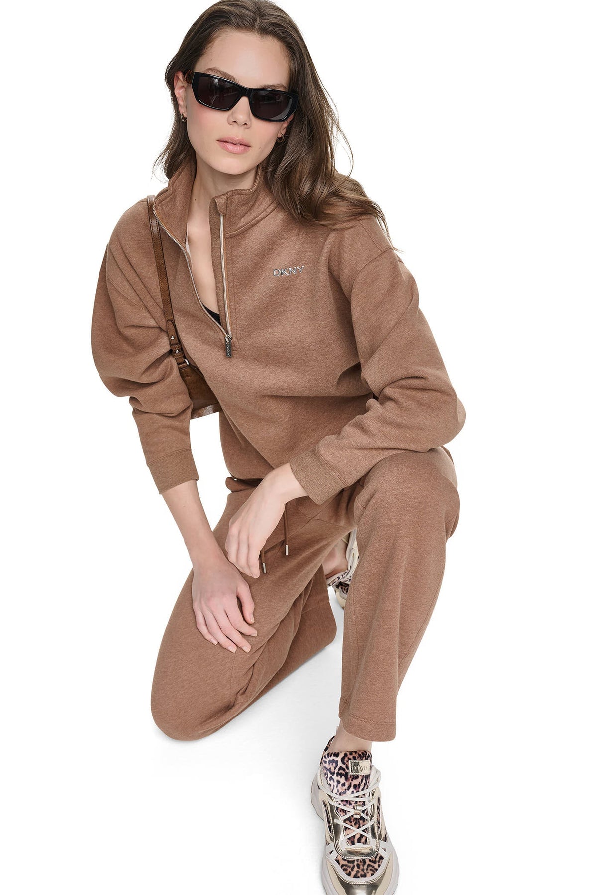 HIGH-RISE METALLIC BUBBLE STRAIGHT LEG PANT