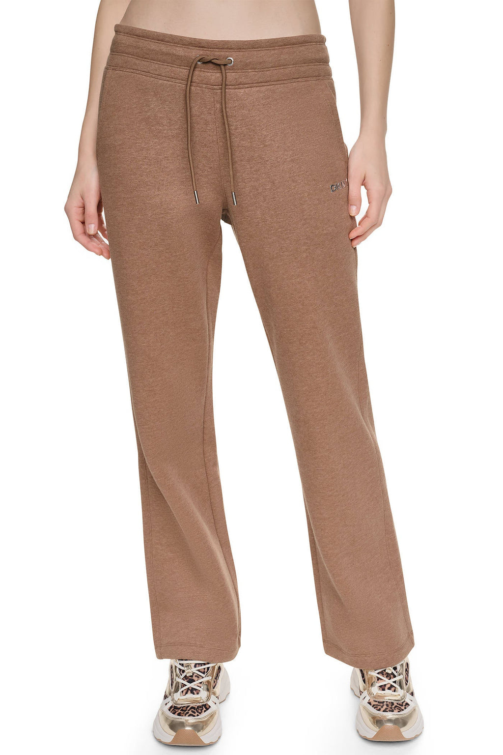 HIGH-RISE METALLIC BUBBLE STRAIGHT LEG PANT