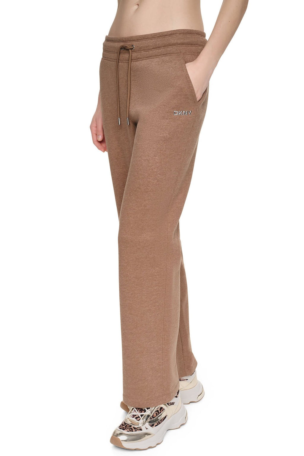 HIGH-RISE METALLIC BUBBLE STRAIGHT LEG PANT