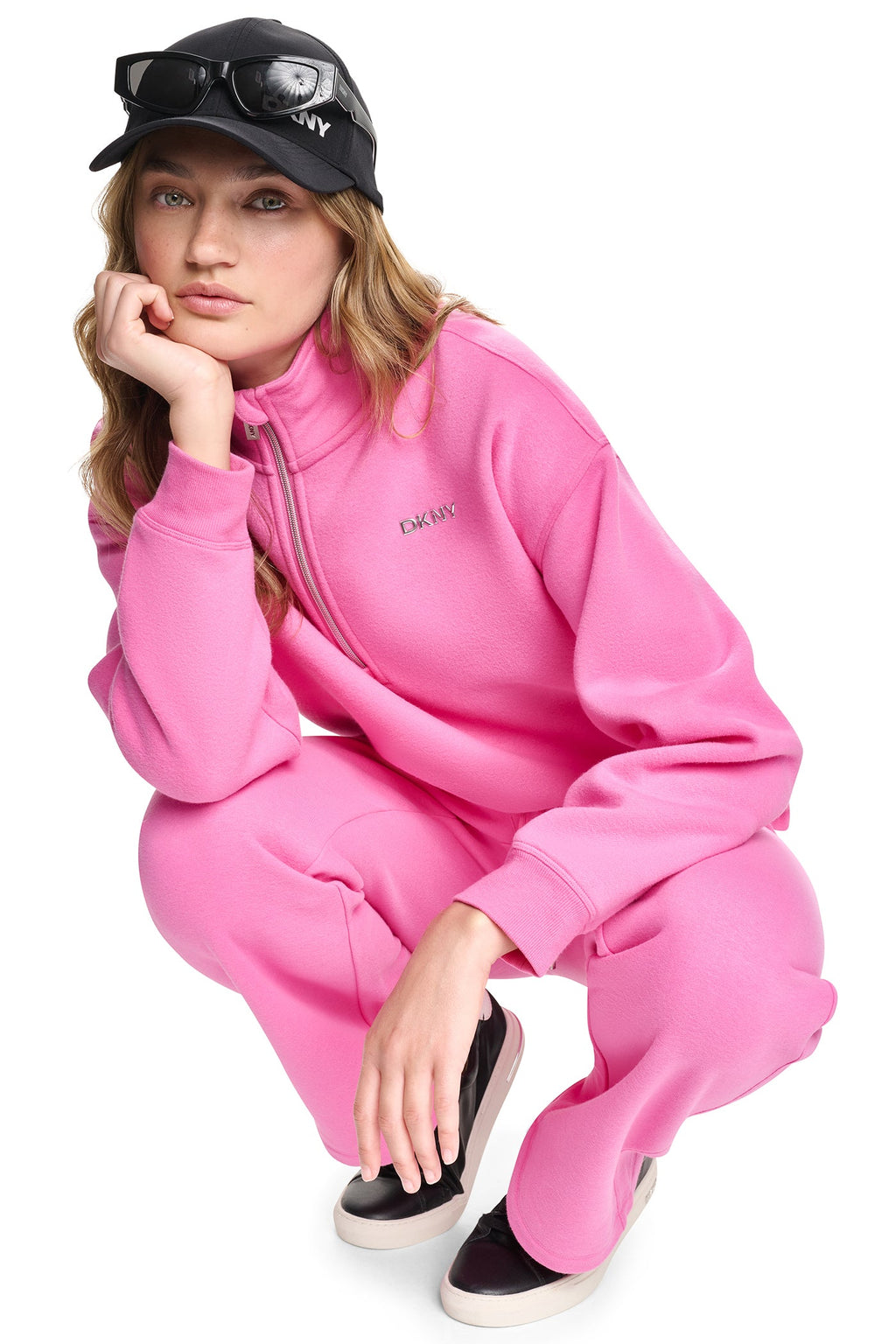 METALLIC BUBBLE 1/4 ZIP PULLOVER