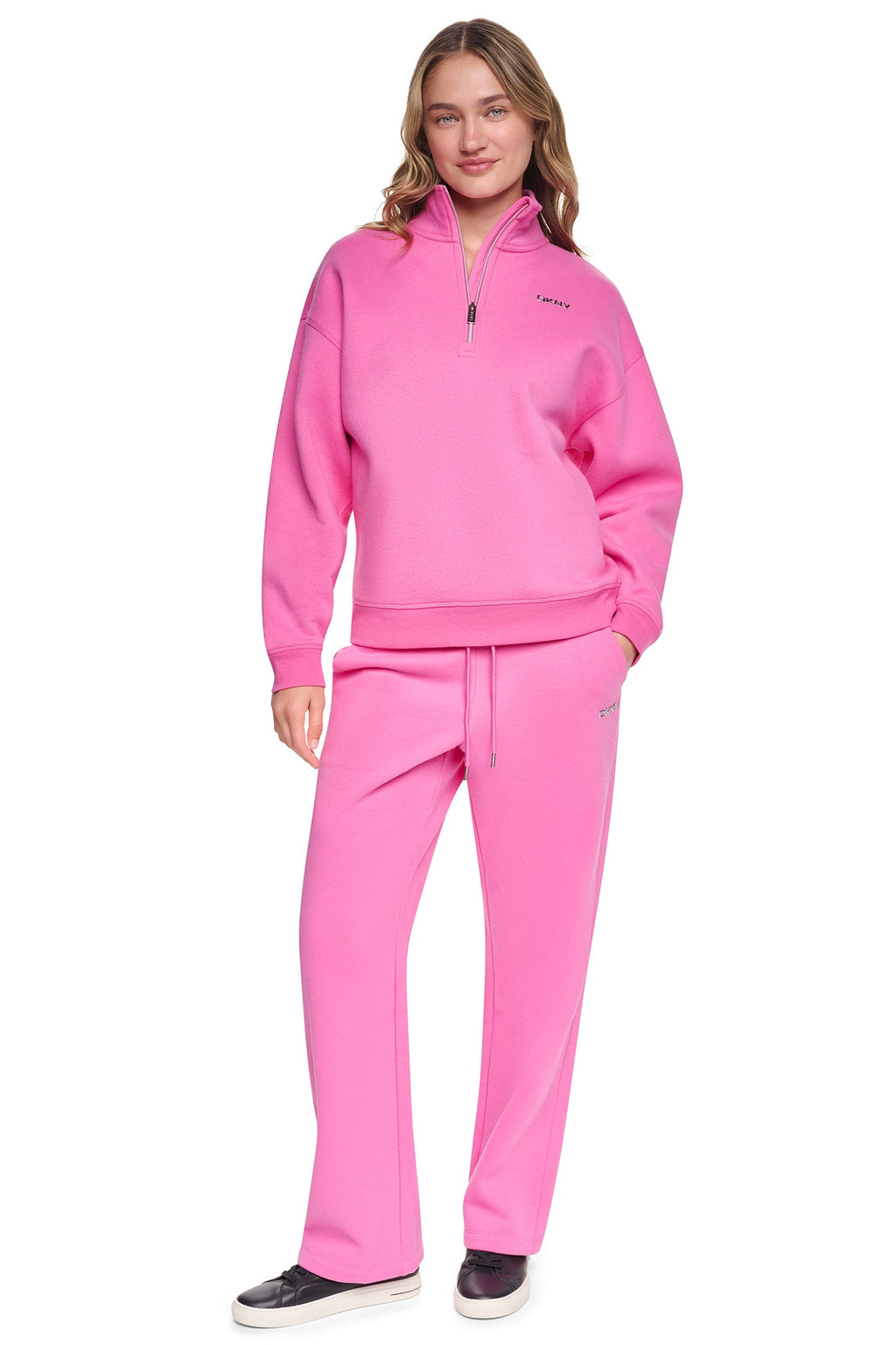 METALLIC BUBBLE 1/4 ZIP PULLOVER
