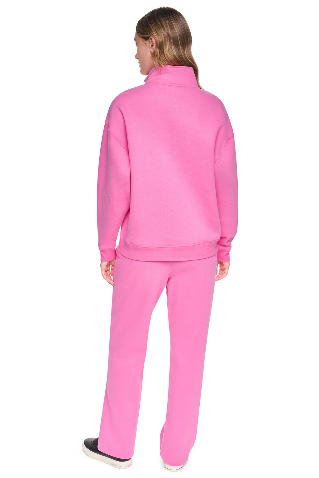 METALLIC BUBBLE 1/4 ZIP PULLOVER