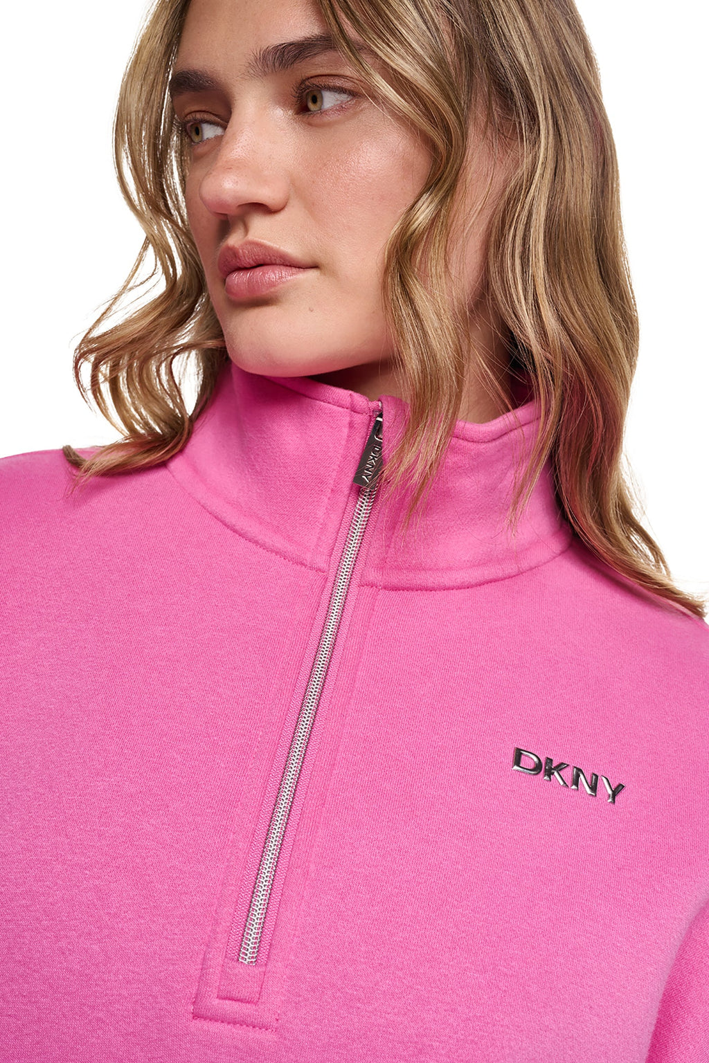 METALLIC BUBBLE 1/4 ZIP PULLOVER