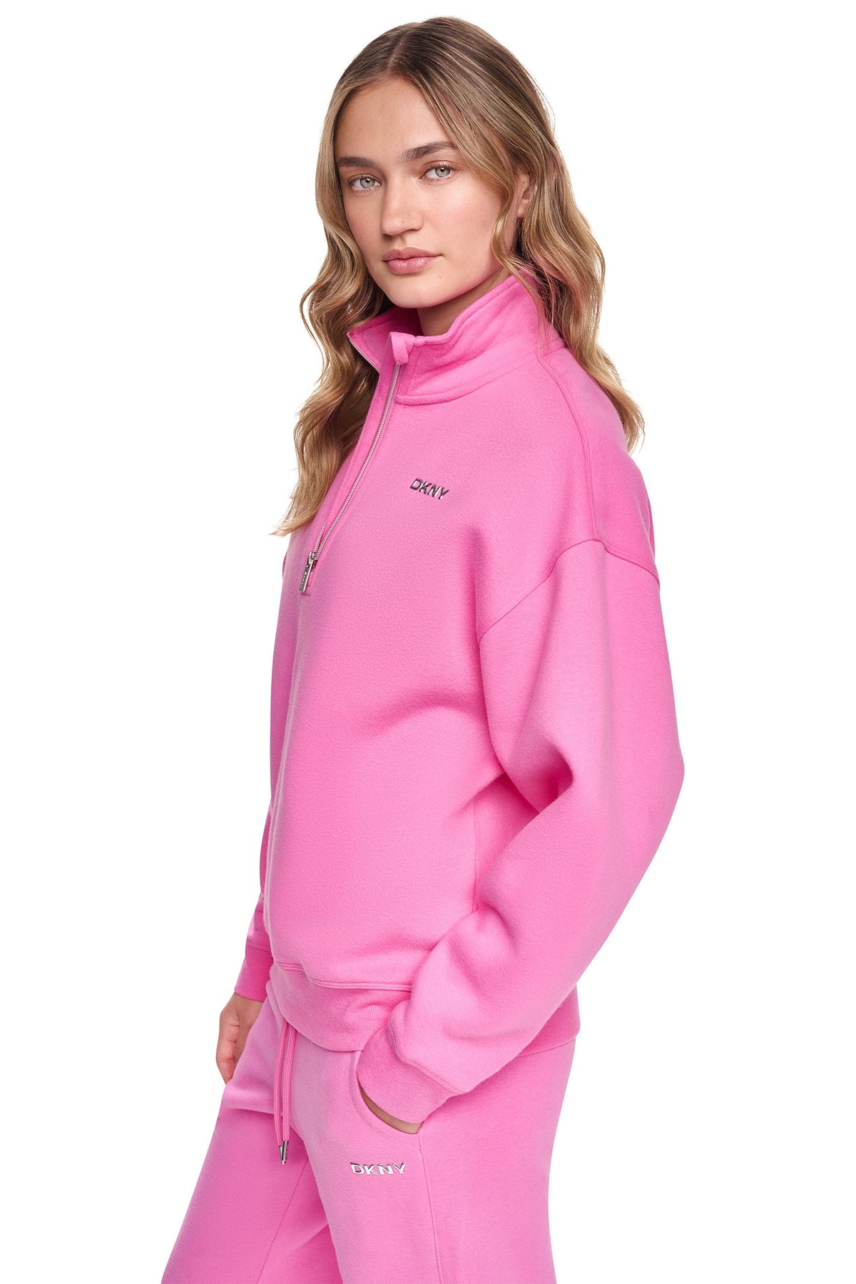 METALLIC BUBBLE 1/4 ZIP PULLOVER