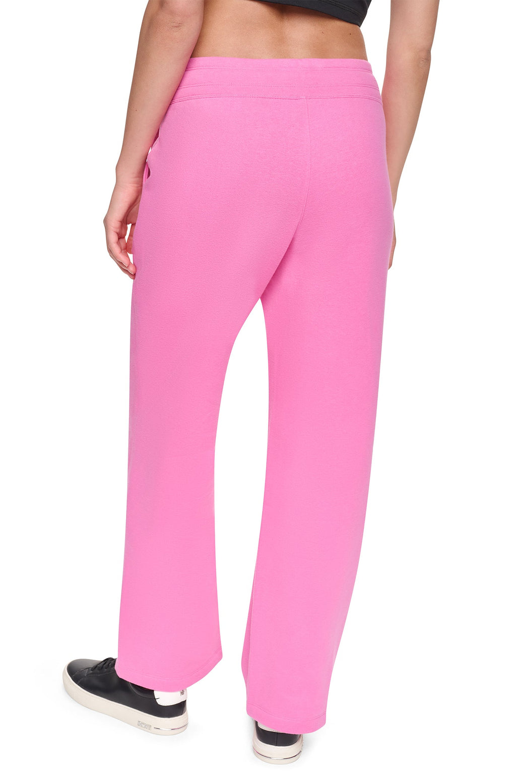 METALLIC BUBBLE HIGH-RISE STRAIGHT LEG PANT