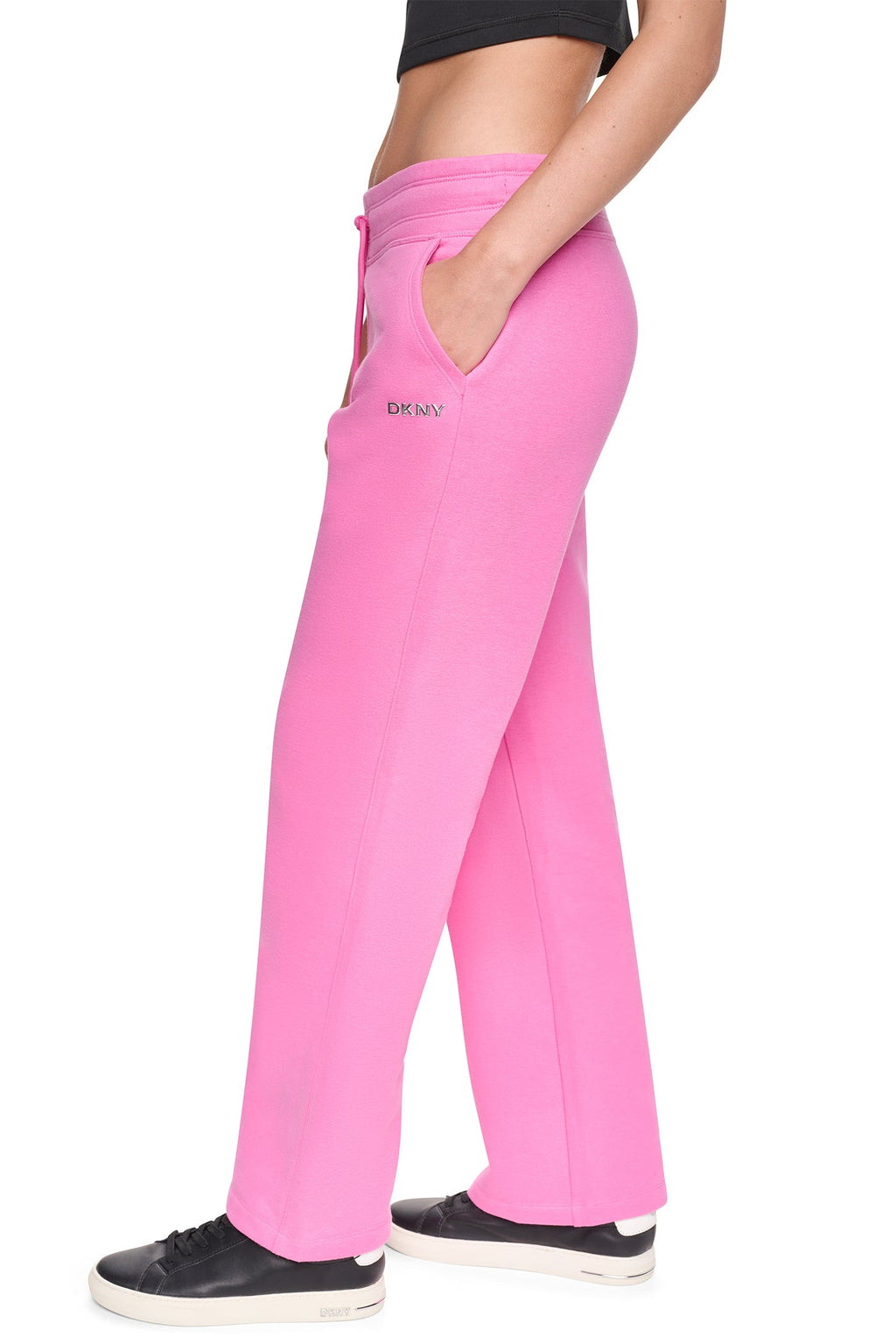 METALLIC BUBBLE HIGH-RISE STRAIGHT LEG PANT