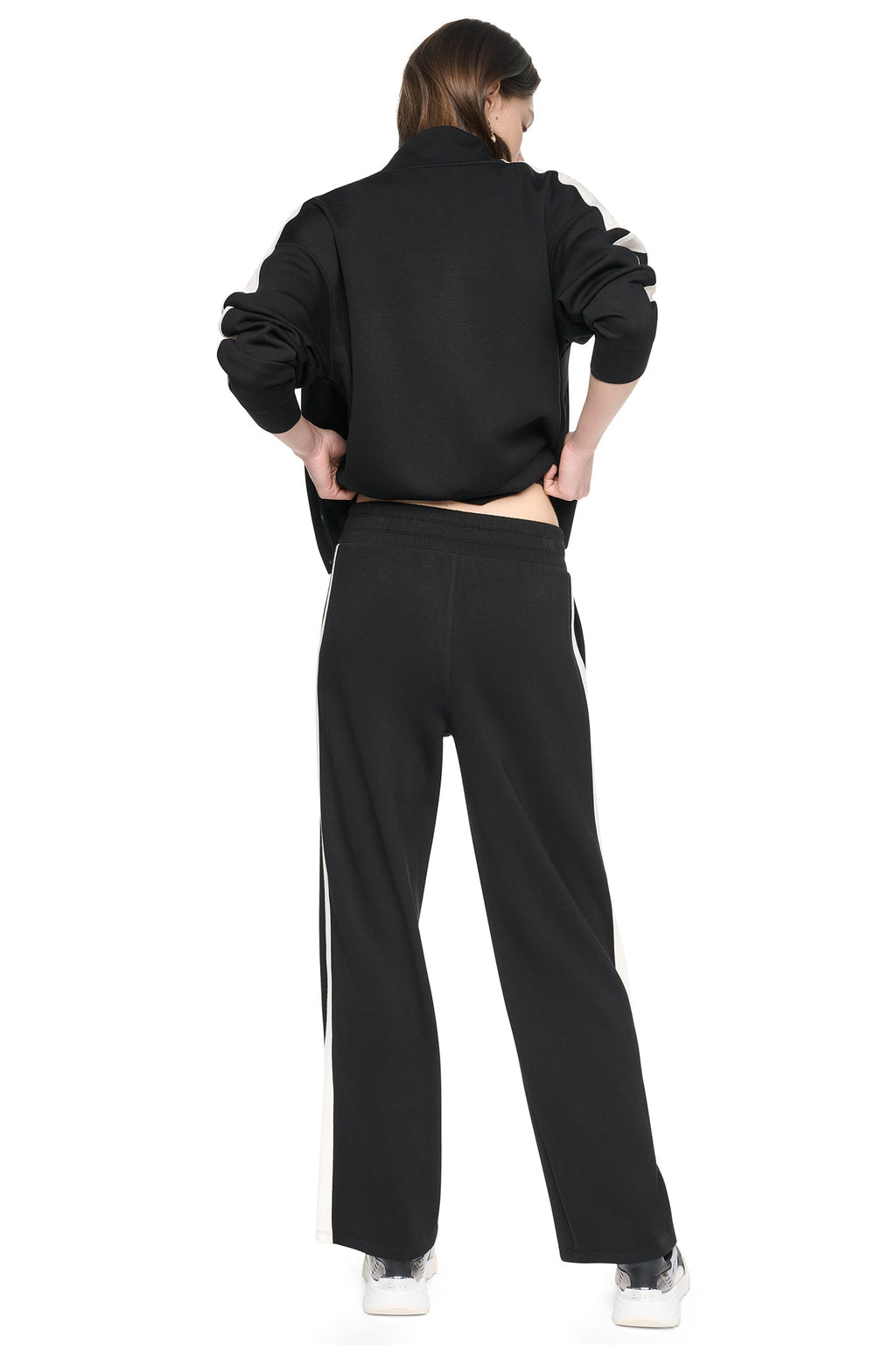 HIGH-RISE SIDE STRIPE WIDE-LEG PANT