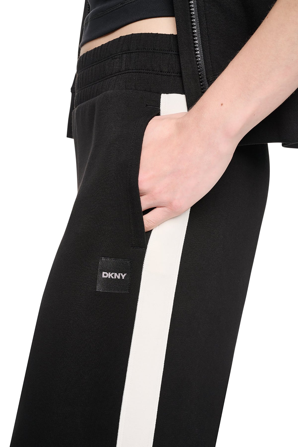 HIGH-RISE SIDE STRIPE WIDE-LEG PANT