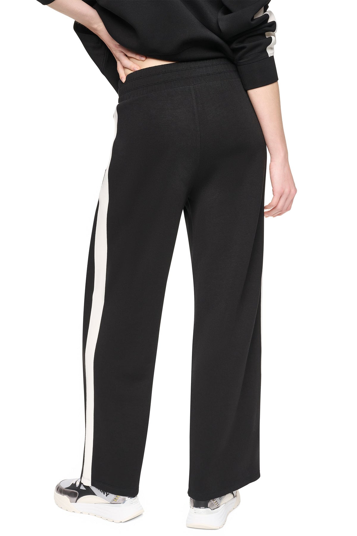 HIGH-RISE SIDE STRIPE WIDE-LEG PANT