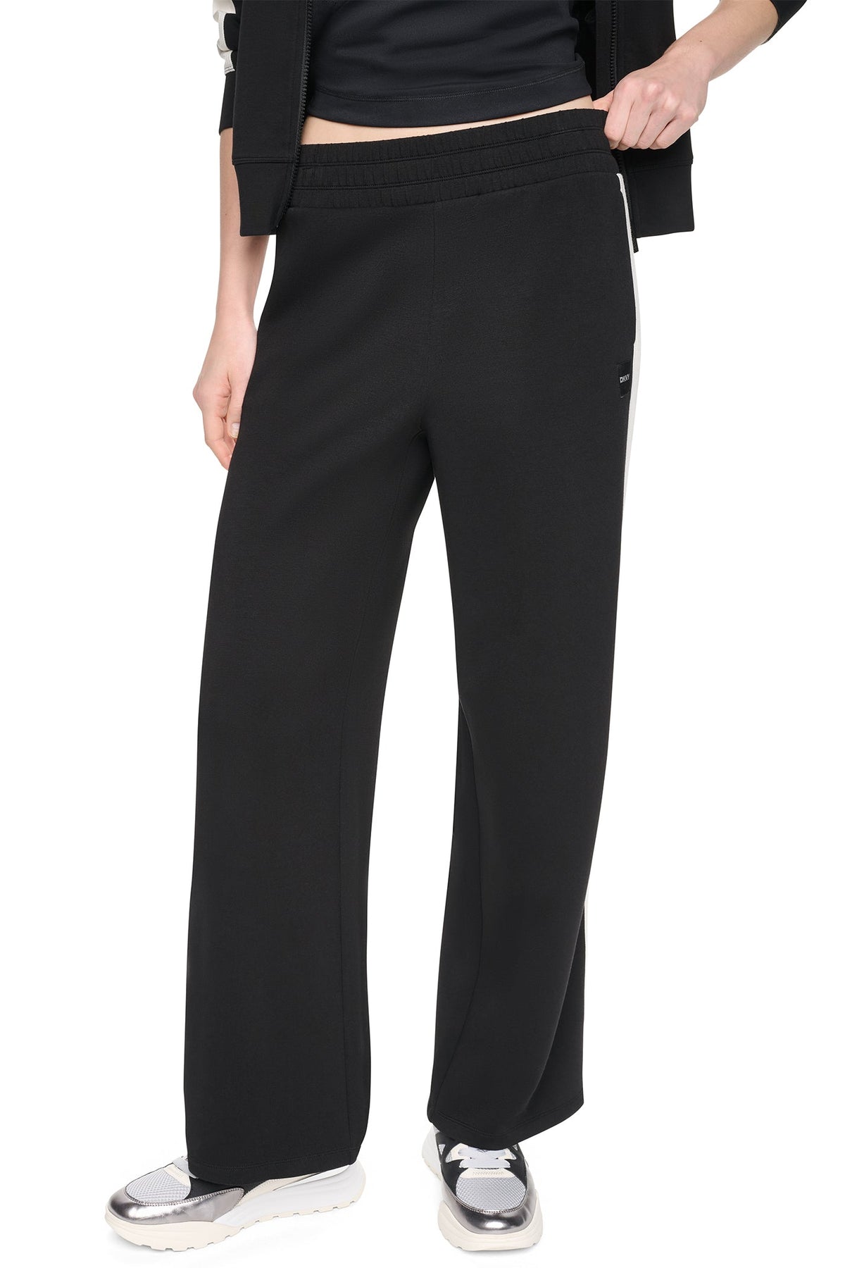 HIGH-RISE SIDE STRIPE WIDE-LEG PANT